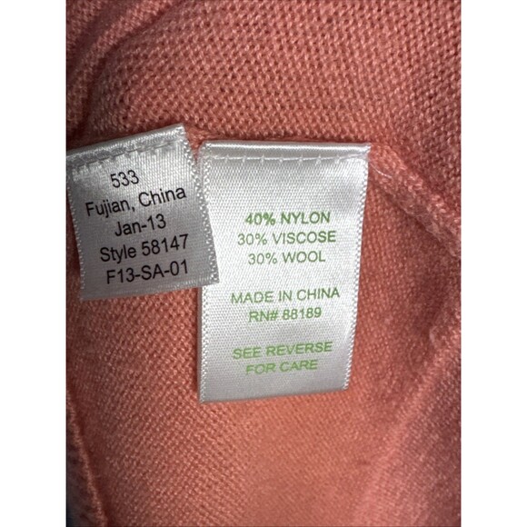 Lilly Pulitzer Size S Orange Heidi Cardigan Gold Buttons Packets Wool Blend - Picture 8 of 9